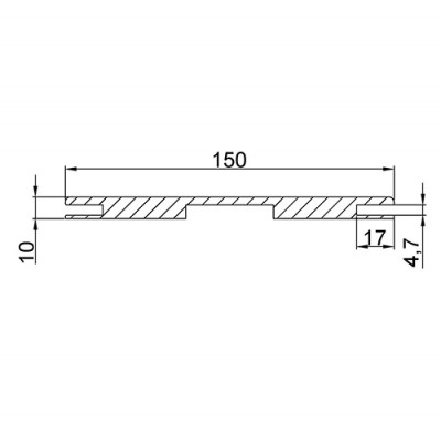 Добор PVC, дуб сан-томе 150*10*2070, телескоп