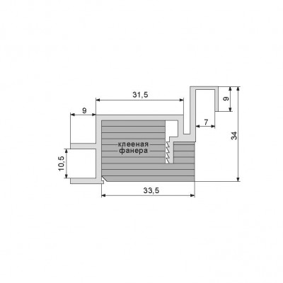 Коробка REVERS Черная-Invisible h-2450 (к пол.h-2300-2350) врезка под 3 петли Krona /ком.2,5 шт/ ПР