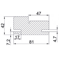 Коробка прямая МДФ РХ графит 81*42*2150, телескоп с упл./комп 2,5шт/