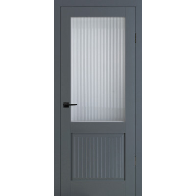 Дверь ПСЦ-57, Графит, полипропилен, со стеклом Moru Optiwhite