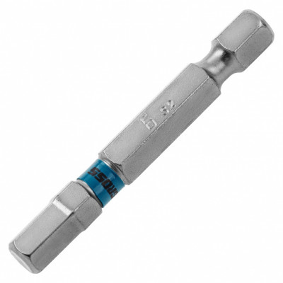 Бита HEX 6*50 мм, магнитная, тип хвостовика E 1/4″, сталь S2, ВирлПауер, WhirlPower 966-21-050060