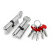 CW70, Цилиндровый механизм перфо к/в, Фуаро, Fuaro (D-PRO502/70) D-PRO5002 Knob70 (30+10+30)мм, Хром, CP, 5 ключей