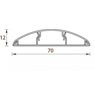 Наличник с кабель-каналом 70мм 2,2м 