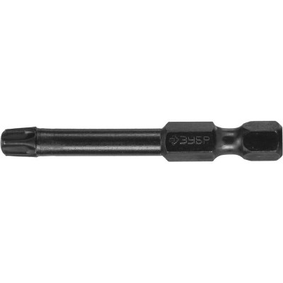 Бита TORX 30*50 мм, магнитная, тип хвостовика E 1/4″, Зубр Профи 26025-30-50-S2