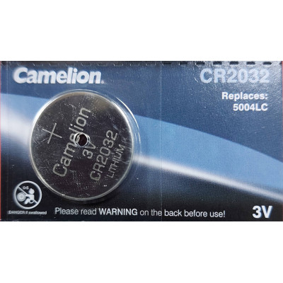 Батарейка CR2032 3V, Литиевый, Хамелион, Camelion