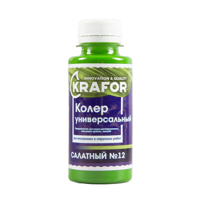 Колер универсальный Krafor №12, салатный, 100 мл