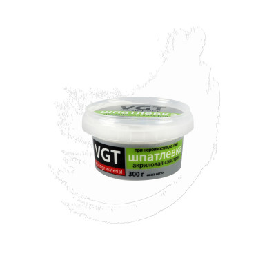 Шпатлевка по дереву VGT Экстра, акриловая, 0,3 кг, белая