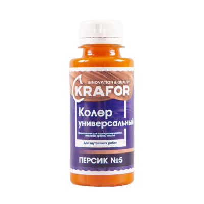 Колер универсальный Krafor №5, персик, 100 мл