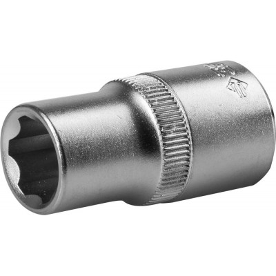 Торцовая головка Зубр Мастер (1/2″), Хромованадиевая сталь, Cr-V, Super Lock, хроматированное покрытие, 12 мм, 27725-12_z02