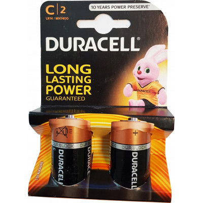 Батарейка LR14 C 1.5V, Алкалиновый, Дюрасел, Duracell Plus