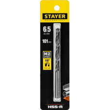 Сверло по металлу 6.5*101мм Стаер, Stayer Profi, HSS-R, быстрорежущая сталь М2 (S6-5-2), 29602-6.5