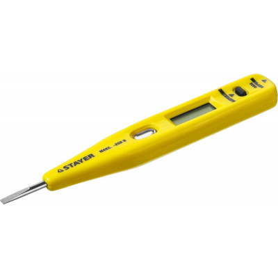 Тестер напряжения Стаер, Stayer Master MaxElectro цифровой со световым индикатором, 12-220В, 125мм, 45290