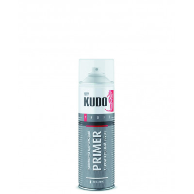 Аэрозольный грунт полимерно-каучуковый, строительный, Кудо, Kudo Primer Proff KUPP06PR, 650 мл