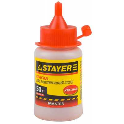 Краска Стаер, Stayer для разметочных шнуров, красная, 50г, 0640-2_z01