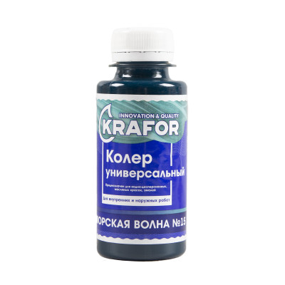 Колер универсальный Krafor №15, морская волна, 100 мл
