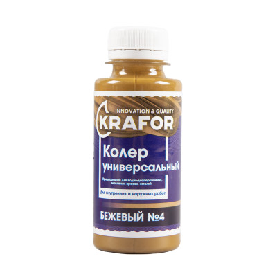 Колер универсальный Krafor №4, бежевый, 100 мл