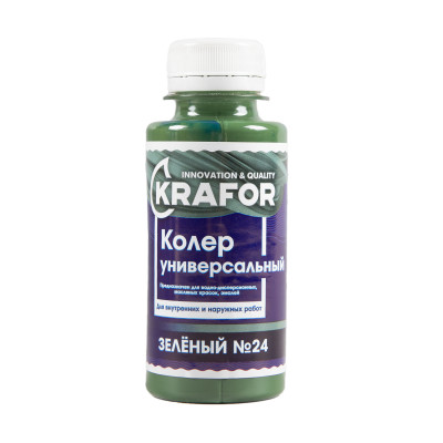 Колер универсальный Krafor №24, зеленый, 100 мл