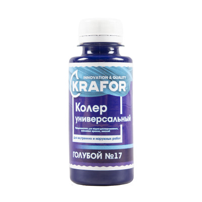 Колер универсальный Krafor №17, голубой, 100 мл
