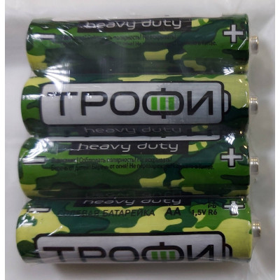 Батарейка пальчиковая R6 AA 1.5V, Высокой мощности, Heavy Duty, ГоПауер, GoPower
