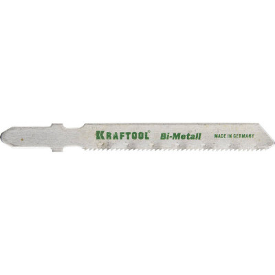 Полотна Крафтул, Kraftool, T118AF, для эл/лобзика, Bi-Metall, по металлу (1,5-2мм), EU-хвост., шаг 1,2мм, 50мм, 2шт, 159555-1,2