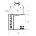 Замок навесной Фуаро, Fuaro PL-PROTEC-3038 3key (PL-30-38) англ.