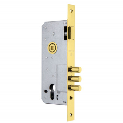 Корпус врезного замка с защёлкой DD900/C-45.85.3MR (900 3MR/CP W/B), Латунь, PB, Фуаро, Fuaro