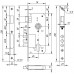 Корпус врезного замка с защёлкой DD900/C-45.85.3MR (900 3MR/CP W/B), Латунь, PB, Фуаро, Fuaro
