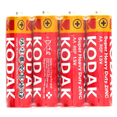 Батарейка пальчиковая R6 AA 1.5V, Высокой мощности, Heavy Duty, Кодак, Kodak Extra