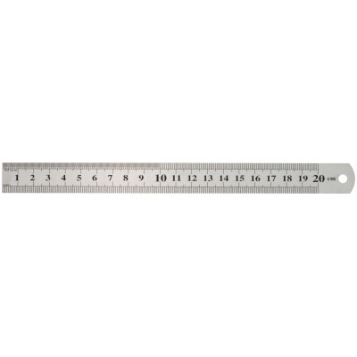 Линейка нержавеющая 200х19 мм, Фит, Fit 19002