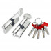 CW80, Цилиндровый механизм перфо к/в, Фуаро, Fuaro (D-PRO502-8/80) D-PRO5002-8 Knob80 (35+10+35)мм, Хром, CP, 5 ключей