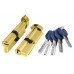 CW90, Цилиндровый механизм перфо к/в, Пунто, Punto (Z402/90) Z4002 Knob90 (40+10+40)мм, Латунь, PB, 5 ключей