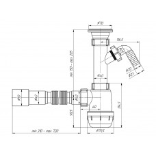 A1015 Сифон Ани Грот 1-1/2″*40 с носиком, с гофро-трубой 40*40/50 A1015 Сифон Ани Грот 1-1/2″*40 с носиком, с гофро-трубой 40*40/50