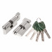 CW40/50, Цилиндровый механизм перфо к/в, Пунто, Punto (A202/90) A2002 Knob90(45+10+35)мм, Никель, SN, 5 ключей