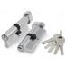 NW80, Цилиндровый механизм английский к/в, Фуаро, Fuaro (100 ZM/80) 1000ZM Knob80 (35+10+35)мм, Хром, CP, 5 ключей