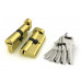CW70, Цилиндровый механизм перфо к/в, Фуаро, Fuaro (R602/70) R6002 Knob70 (30+10+30)мм, Латунь, PB, 5 ключей