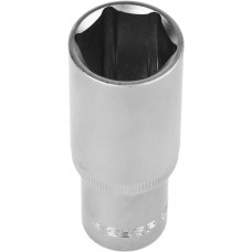Головка торцовая 1/2″, удлиненная, 22мм, хромованадиевая сталь, Cr-V, хроматированное покрытие, Зубр Мастер 27726-22