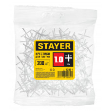 Стаер, Stayer 1мм, 200шт., Крестики для плитки (3380-1)