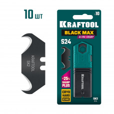 Лезвия крюковидные, 10 шт, чёрные, закалённые, Крафтул, Kraftool BlackMax-S24 09628-S10