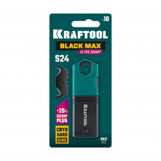 Лезвия крюковидные, 10 шт, чёрные, закалённые, Крафтул, Kraftool BlackMax-S24 09628-S10
