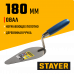 Стаер, Stayer 180мм, нержавеющее полотно, деревянная рукоятка, кельма овал, Professional, 0831-4