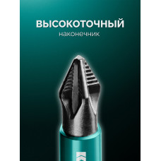 Бита PH2*300мм, магнитная, тип хвостовика E 1/4″, сталь Cr-Mo, S2, Крафтул Оптимум, Kraftool Optimum 26122-2-300-2