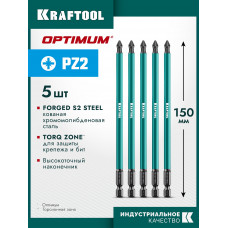 Бита PZ2*150мм, магнитная, тип хвостовика E 1/4″, Крафтул Оптимум, Kraftool Optimum 26124-2-150-5 Бита PZ2*150мм, магнитная, тип хвостовика E 1/4″, Крафтул Оптимум, Kraftool Optimum 26124-2-150-5