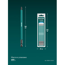 Бита PZ2*150мм, магнитная, тип хвостовика E 1/4″, Крафтул Оптимум, Kraftool Optimum 26124-2-150-5 Бита PZ2*150мм, магнитная, тип хвостовика E 1/4″, Крафтул Оптимум, Kraftool Optimum 26124-2-150-5