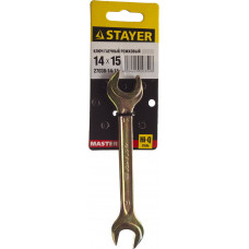 Стаер, Stayer 14*15мм, рожковый гаечный ключ, 27038-14-15