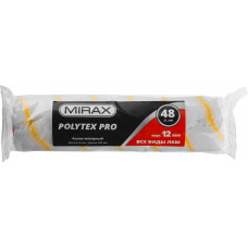 Миракс, Mirax Polytex Pro, 48*240мм, бюгель 8мм, ворс 12мм, Полиакрил/полиэстер, все виды ЛКМ, малярный ролик, 02816-24