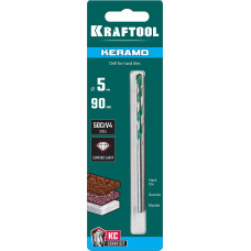 Сверло по керамограниту 5*90мм, твердосплав КС, Крафтул Керамо, Kraftool Keramo 29175-090-5