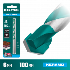 Сверло по керамограниту 6*100мм, твердосплав КС, Крафтул Керамо, Kraftool Keramo 29175-100-6 Сверло по керамограниту 6*100мм, твердосплав КС, Крафтул Керамо, Kraftool Keramo 29175-100-6