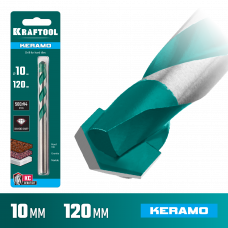 Сверло по керамограниту 10*120мм, твердосплав КС, Крафтул Керамо, Kraftool Keramo 29175-120-10
