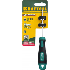 Крафтул, Kraftool Х-Drive HEX3x75 отвертка, 250075-3-075